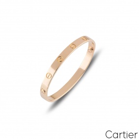 Cartier Rose Gold Plain Love Bracelet Size 15 B6035615 Cartier Rose Gold Plain Love Bracelet Size 15 B6035615